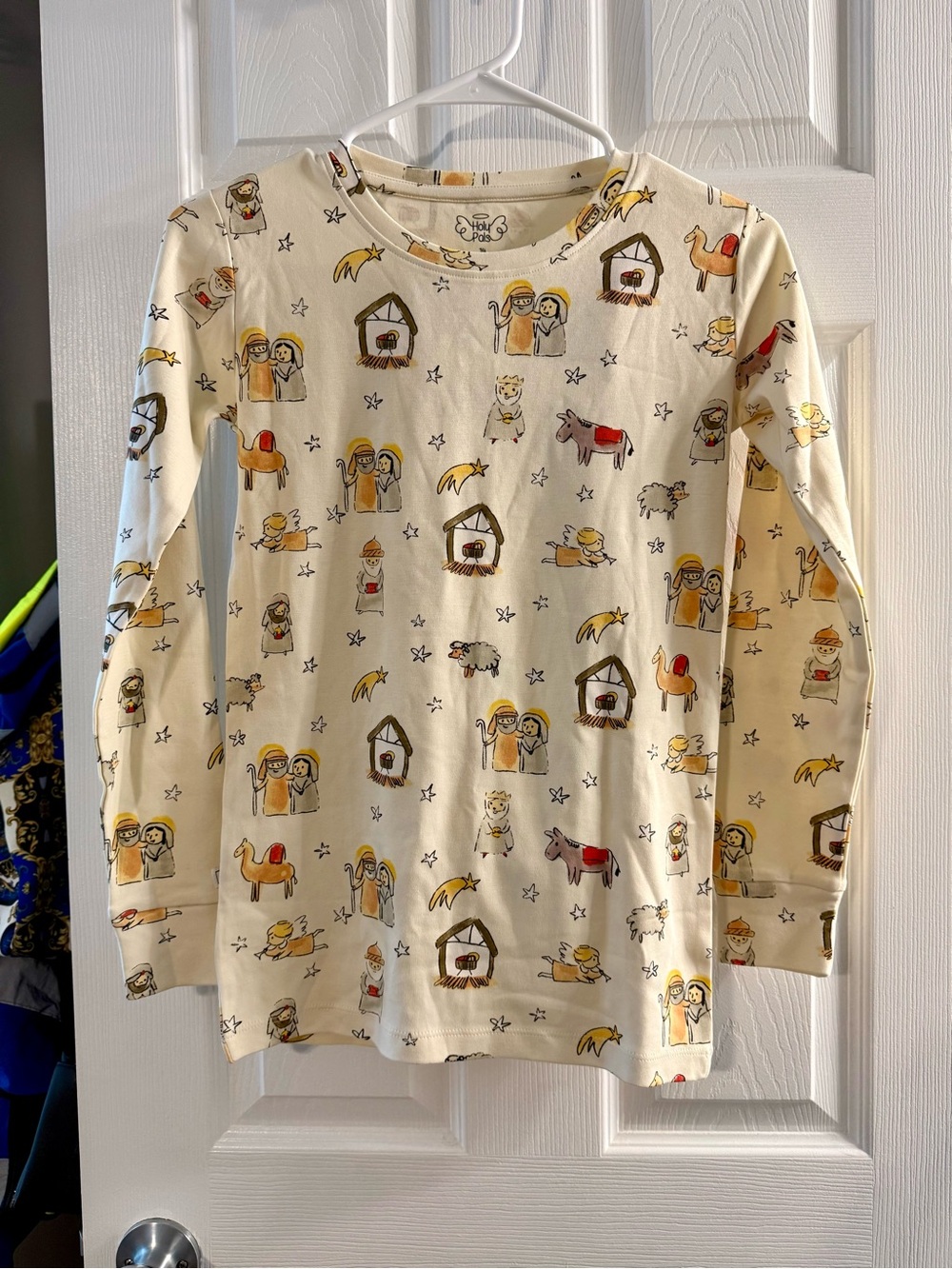 Holy Pals Kids' Cream Nativity Print Pajama Set Size 14